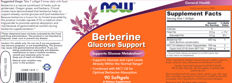 BACKORDER ONLY - Berberine Glucose Support