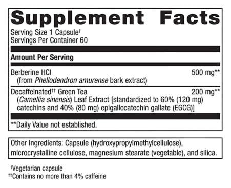 Berberine GT (Metagenics) Supplement Facts