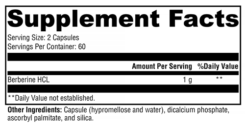 Berberine (Xymogen) Supplement Facts