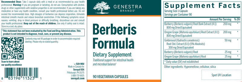 Berberis Formula 90 capsules