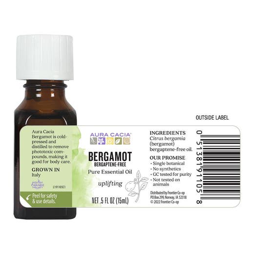 bergamot bf essential oil aura cacia label