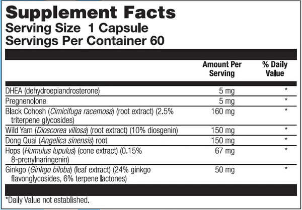 BioFem Transition (Nutra Biogenesis) Supplement Facts