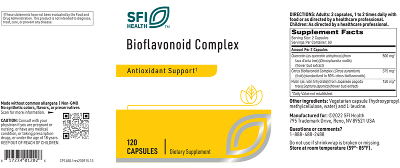 bioflavonoid complex sfi health label