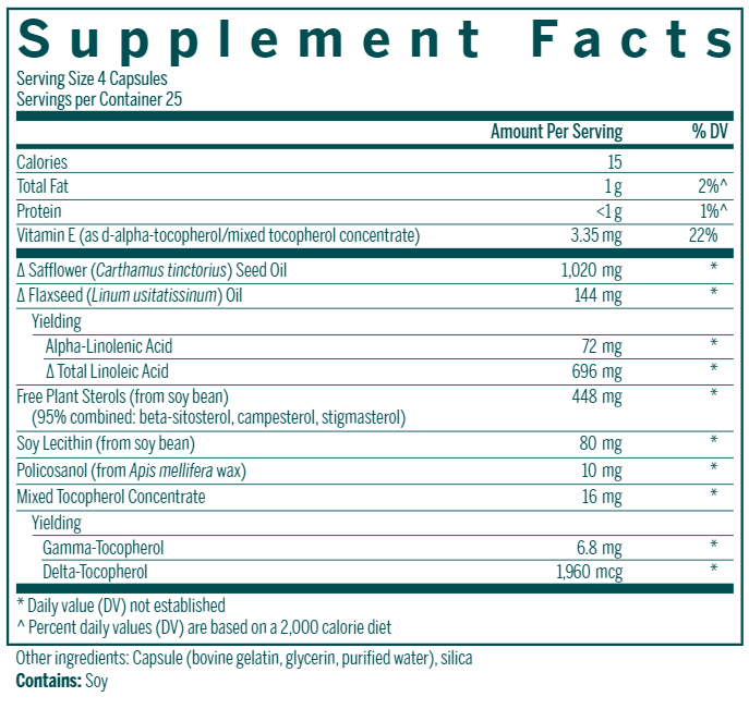 Biotone EFA supplement facts Genestra