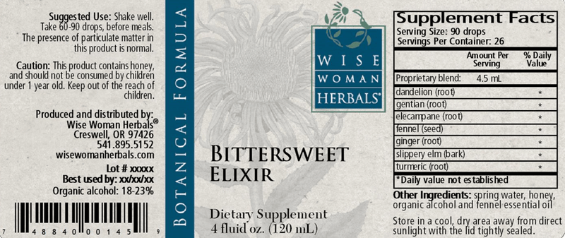 Bittersweet Elixir 4oz Wise Woman Herbals products