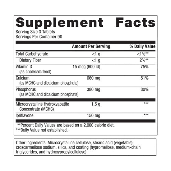 Bone Builder Prime (Metagenics) Supplement Facts