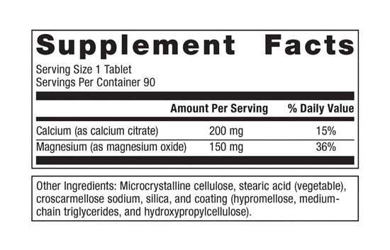 Bone Builder Vegetarian (Metagenics) Supplement Facts