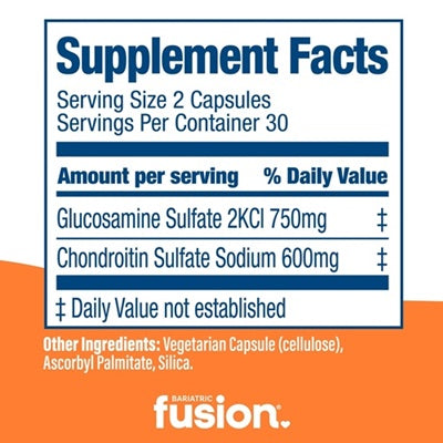 Bone & Joint Support Bariatric Fusion supplement facts