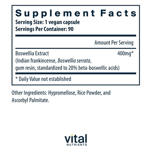 Boswellia Extract 400 mg Vital Nutrients supplements