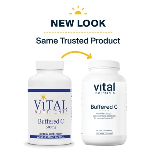 Buffered C 500 mg Vital Nutrients new look