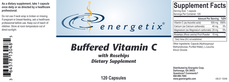 Buffered Vitamin C (Energetix) Label