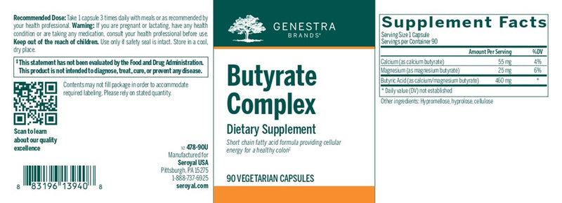 Butyrate Complex (Genestra) Label