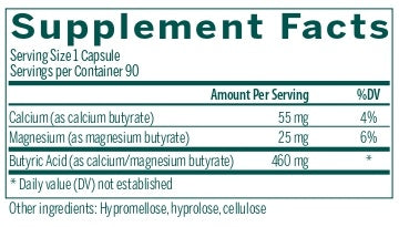 Butyrate Complex (Genestra) Supplement Facts