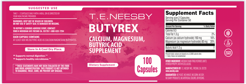 butyrex neesby label