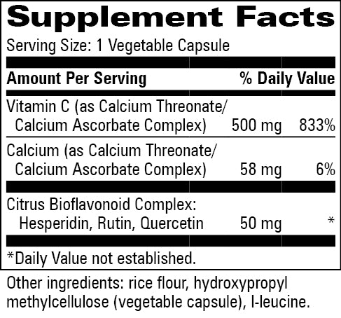 C-Buffered Progressive Labs supplement facts