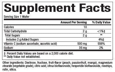 c500mg peach passionfruit mango natural factors supplement facts