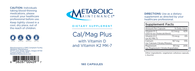 Cal/Mag Plus with Vitamin D & K2