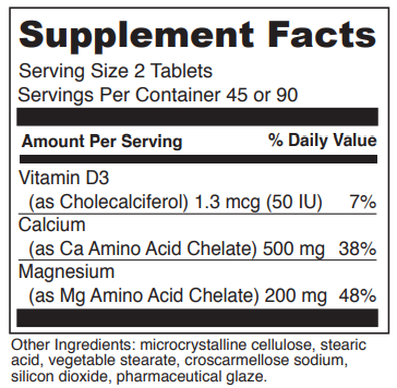 cal mag davinci labs supplement facts