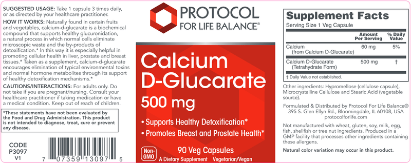 Calcium D-Glucarate 500 mg