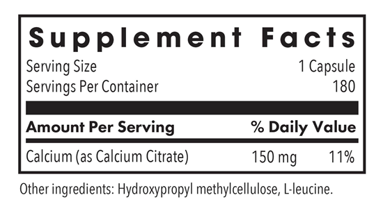 calcium citrate allergy research group supplement facts