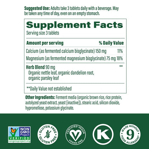 calcium and magnesium megafood supplement facts