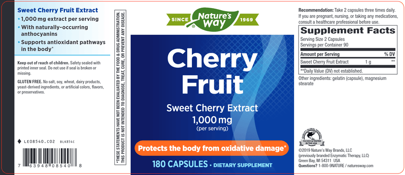 Cherry Fruit Capsules 180 Count