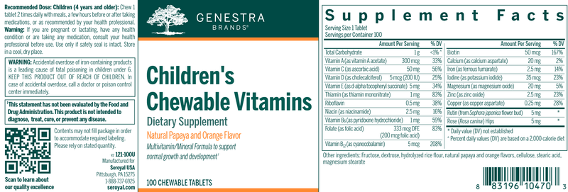 BACKORDER ONLY - Children's Chewable Vitamins