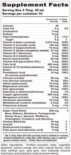 children's daily multi buried treasure supplement facts