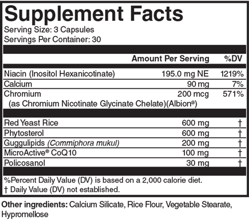 cholesto red nutritional frontiers supplement facts