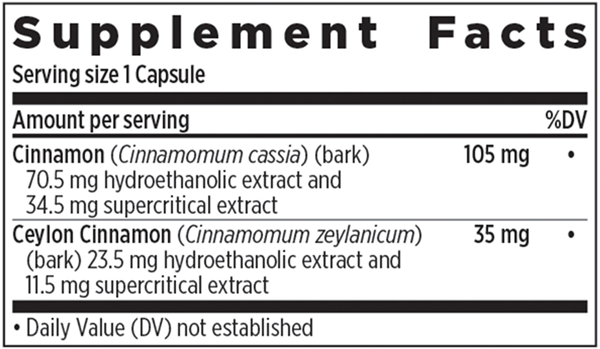 Cinnamon Force (New Chapter) supplement facts