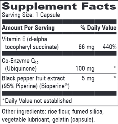 CoQ10 100 mg Plus E