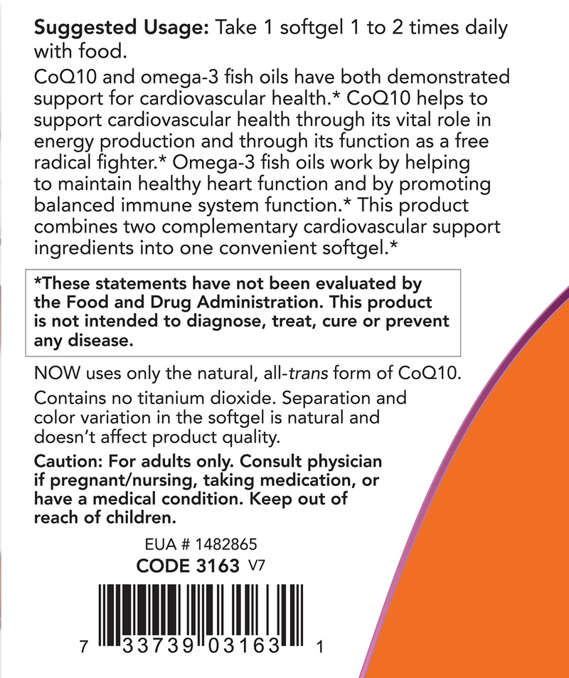 CoQ10 60 mg (NOW) Label