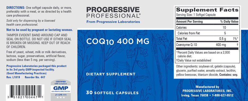 CoQ10 w/ Rice Bran Oil 400 mg