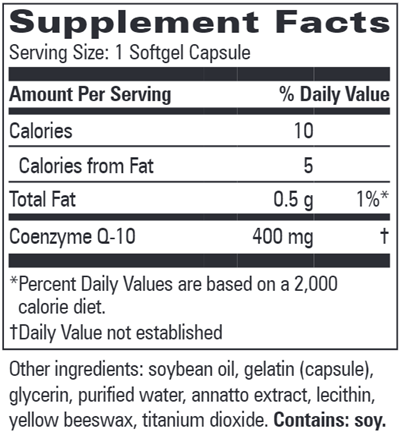 CoQ10 w/ Rice Bran Oil 400 mg