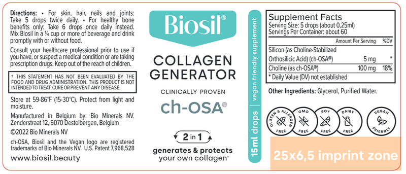 BioSil - Collagen Generator (Natural Factors) Label