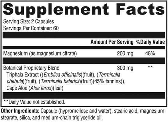 ColonX (Xymogen) Supplement Facts