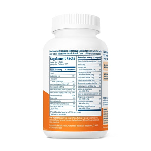 Complete Chewable Multivitamin - Orange Cream Bariatric Fusion side