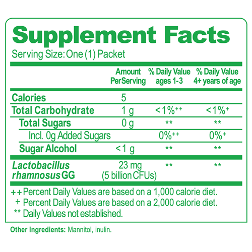 culturelle for kids i-health supplement facts