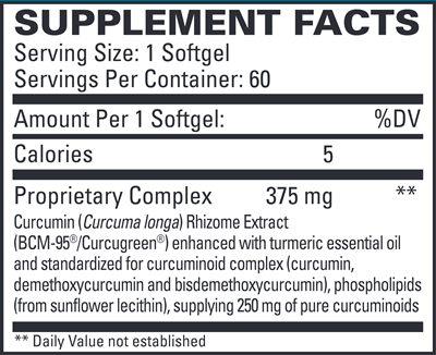 CuraPro 375 mg (Euromedica) Supplement Facts