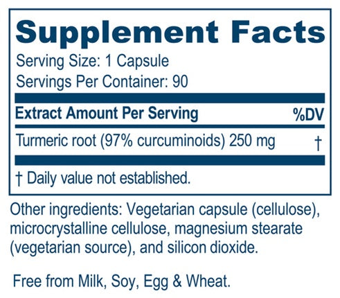 Curcumin 97% Ayush Herbs supplement facts