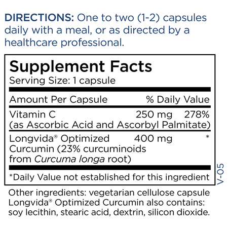 Curcumin + C (Metabolic Maintenance) supplement facts