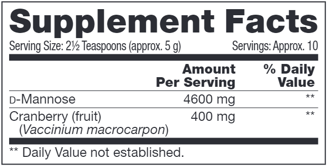 D-Mannose SAP (NFH Nutritional Fundamentals) Supplement Facts