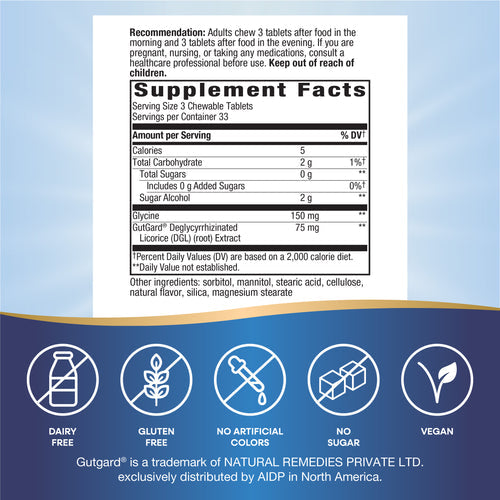 dgl sugar free nature's way supplement facts