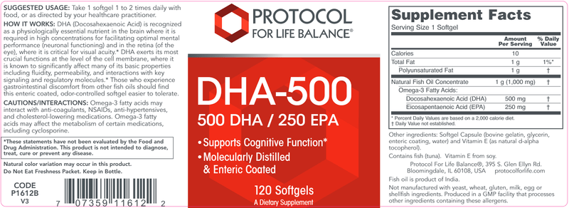 DHA-500 (500 DHA/250 EPA)