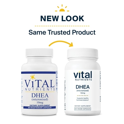 DHEA 10 mg Vital Nutrients new look