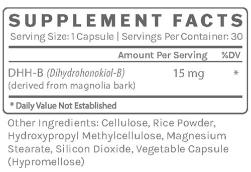 DHH-B MAX InfiniWell supplement facts