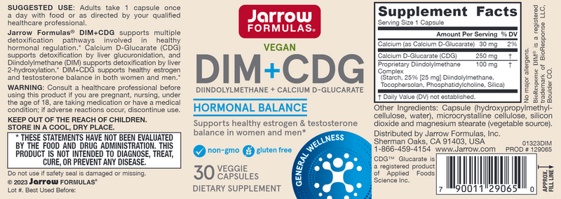 DIM + CDG Jarrow Formulas label