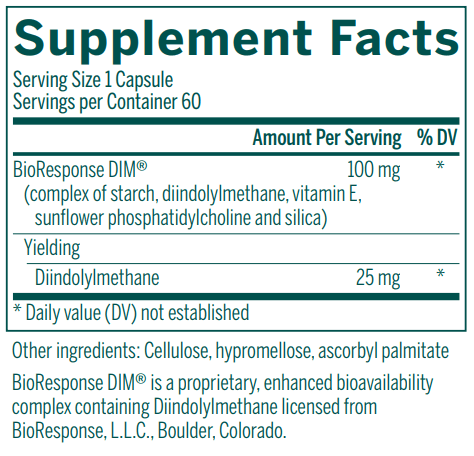 DIM supplement facts Genestra