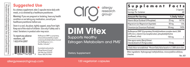 dim vitex allergy research group label