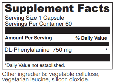 dl-phenylalanine davinci labs supplement facts